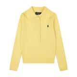 Rl ralph pony polo collar tops couple casualpulloverknittingfall and winter sweater macaron color
