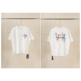 Ch hip-hop t shirts ch short-sleeved cross sanskrit logo embroiderloosecasualpure cotton american heavy weight short-sleeved