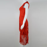 Women's Evening Dress Backless Tassel Dress Sleeveless Bandage Dress