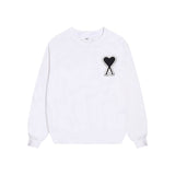 Amiaheoinelove chapter towel embroidered macaron color looselong sleevescouplesweatshirt round neckfall and winter