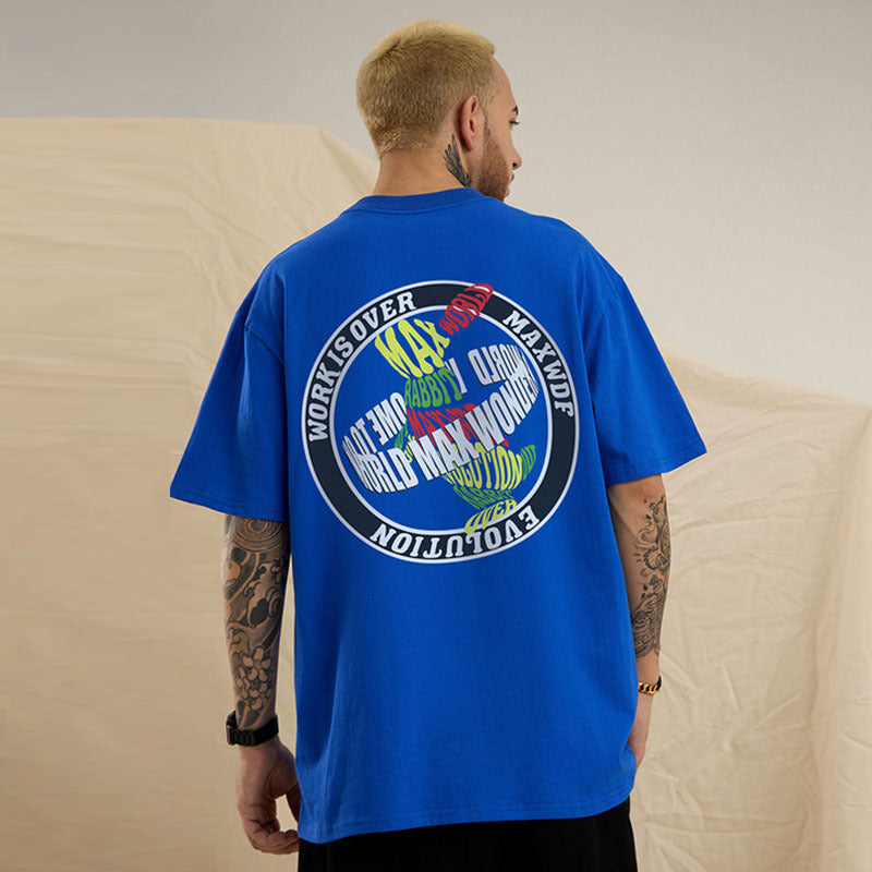 Men T Shirt Spring/Summer Loose Half Sleeve Tee