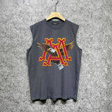 Amiri tank top oil painting flying eagle printing