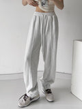 Women Sweatpants Autumn and Winter Leisure Gray Sweatpants