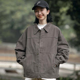 Unisex Shirts Autumn Arc Splicing Coat