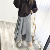 Women Knitted Skirt Split Skirt