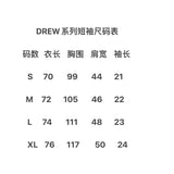 Drew house tshirt r streetwear brand d@ew smiley face print crew neck pullover short sleeve