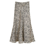 Women Skirt Leopard Print Skirt Sheath Fishtail A- line Skirt