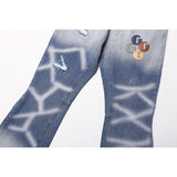 Gallery Dept Jeans leather label embroidery water ripple gradual change wash jeans