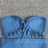Women Evening Dress Summer Sexy Hollow out Bandage One-Piece Dress
