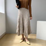 Women Knitted Skirt Autumn and Winter Knitting Umbrella Skirt