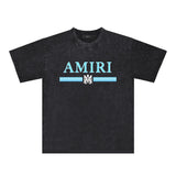 Amiri Washed Distressed T Shirt Printed Trendy Pure Cotton