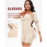 Shapewear bodysuit long sleeves waist and abdomen tightening