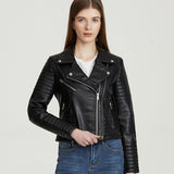 Women Leather Jacket Women's Zipper Leather Jacket Women's PU Leather Jacket Women's Short Coat