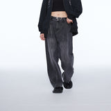 Unisex Pant Autumn Distressed Three-Dimensional Jeans