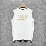 Amiri tank top with damaged letter horizontal stripesprinting