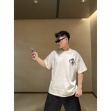 Ch hip-hop t shirts american correct version chsummerbest selling cross horseshoe patch hollow embroidered short-sleeved couple
