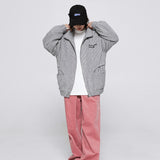 Unisex Jacket Autumn Striped Embroidered Jacket