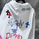 Chh Chrome Hearts Hoodie Color Sanskrit Hand Painted Graffiti Hooded Sweater