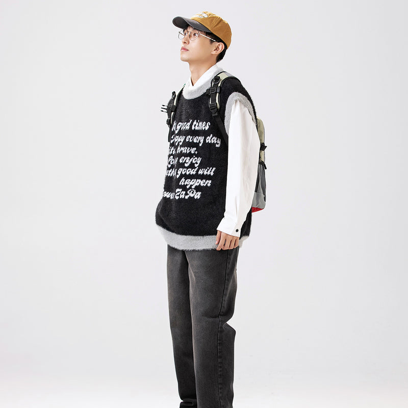Unisex Sweater Winter Removable Sleeve Two-Way Sweater