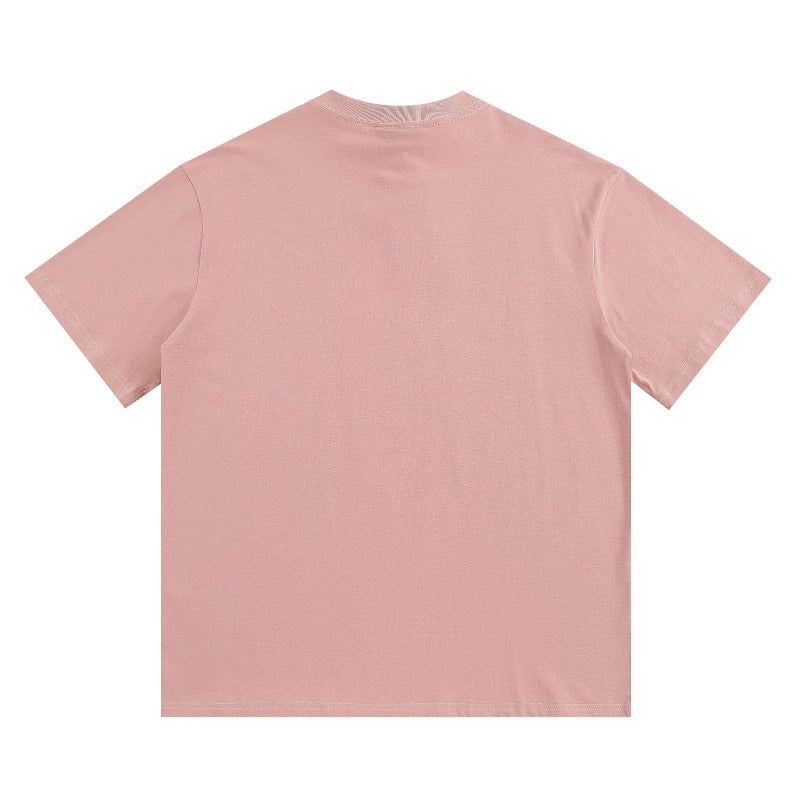 Drew house tshirt r d@ew cartoon flame letter crew neck pullover short sleeve wholesale single piece