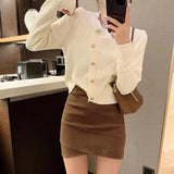 Women Knitwear Fall/Winter Slim-Fit Knitted Cardigan