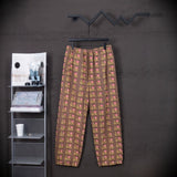 Ashley williams women's american retro casual sweatpants - heart print, elastic waist, straight leg