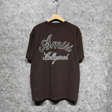 Amiri t shirts letter padded printing short sleeves