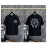 Ch hip-hop t shirts ch kroma hoof sanskrit cross embroider hand-painted short-sleeved loosecasual high street
