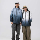 Unisex Jacket Autumn Gradient Hooded Jacket