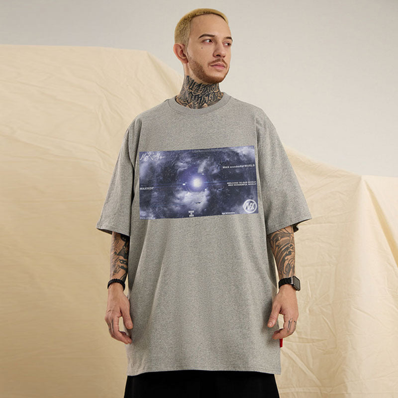 Men T Shirt Oversize Short Sleeve T-shirt Hip Hop