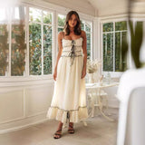 Women Dresses Sling Long Dress Sleeveless Sling (Jkw0408)