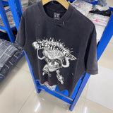 saint m t shirts s.m cartoon skull graphic crew neck pullover short sleeve t-shirt