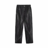 Men Jeans Loose Straight Straight-Leg Wide-Leg Pants