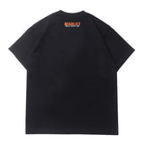 Hip-hop t shirts american high street half sleeve weightlifting stylish cartoon printing loose round neck trendy short sleeve t-shirt tee