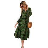 Beth Dutton Wardrobe Spring/Summer Leopard Print Long Sleeve Mid-Length Dress