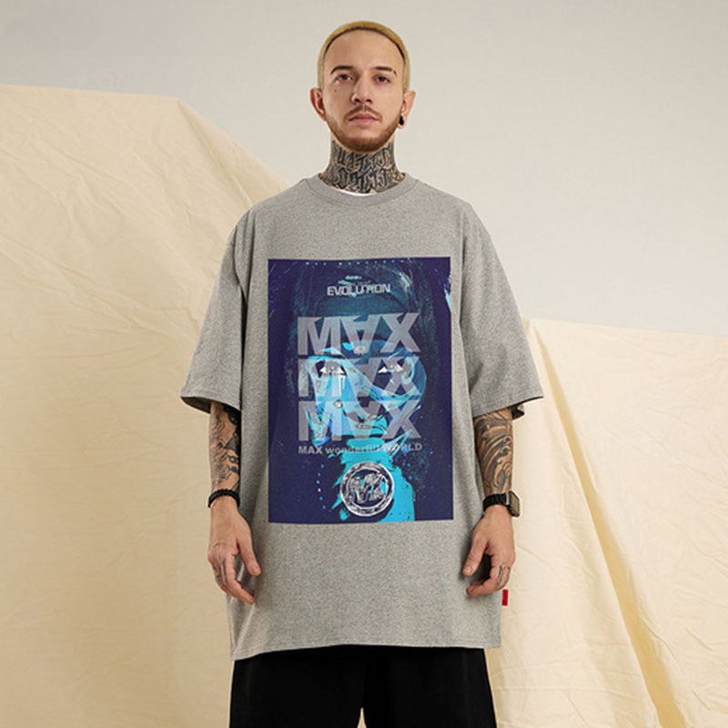 Men T Shirt Summer Hip Hop Oversize Casual Short Sleeve T-shirt Men and Women