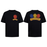 Ch hip-hop t shirts easiest for matchch crow chest front and back secondary foam printing sanskrit logo short-sleeved t-shirt american high street casual