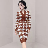 Women Maxi Dress Autumn and Winter Knitting Dress Woolen Skirt