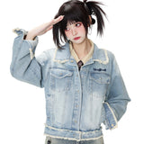 Women Jacket Multi-Pocket Denim Clothing Women's Autumn Denim Jacket Coat