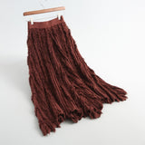 Women Knitted Skirt Autumn and Winter Knitting Umbrella Skirt