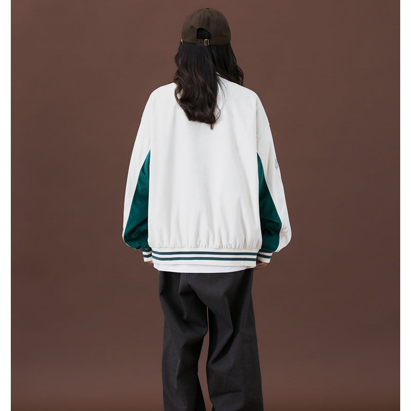 Unisex Jacket Retro Baseball Uniform Jacket Men's and Women's Loose Embroidered Jacket