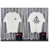 Ch hip-hop t shirts ch short sanskrit cross pyramid logo casual american easiest for match