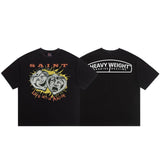 saint m t shirts s.m vintage washed distressed crew neck pullover short sleeve top