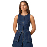 Women's pants: spring/summer amazon independent store fashion sleeveless cinched waist high-waisted loose denim shorts set (us/eu style)