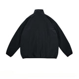 Unisex Jacket Shell Jacket Half Zipped Stand Collar Coat Jacket