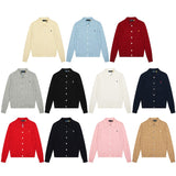 Dopamine fall/winter women's couple cardigan wool sweater macaron color rl small malafit polo collar knit jacket