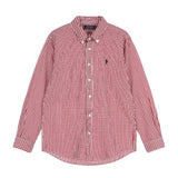 Rl ralph little spurs embroiderlong sleeves polo shirt fall and wintercasualcoupleloosetops shirt plaid
