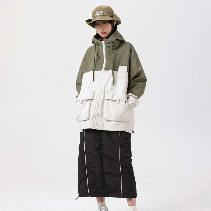 Unisex Jacket Fall Color-Blocking Shell Jacket Jacket