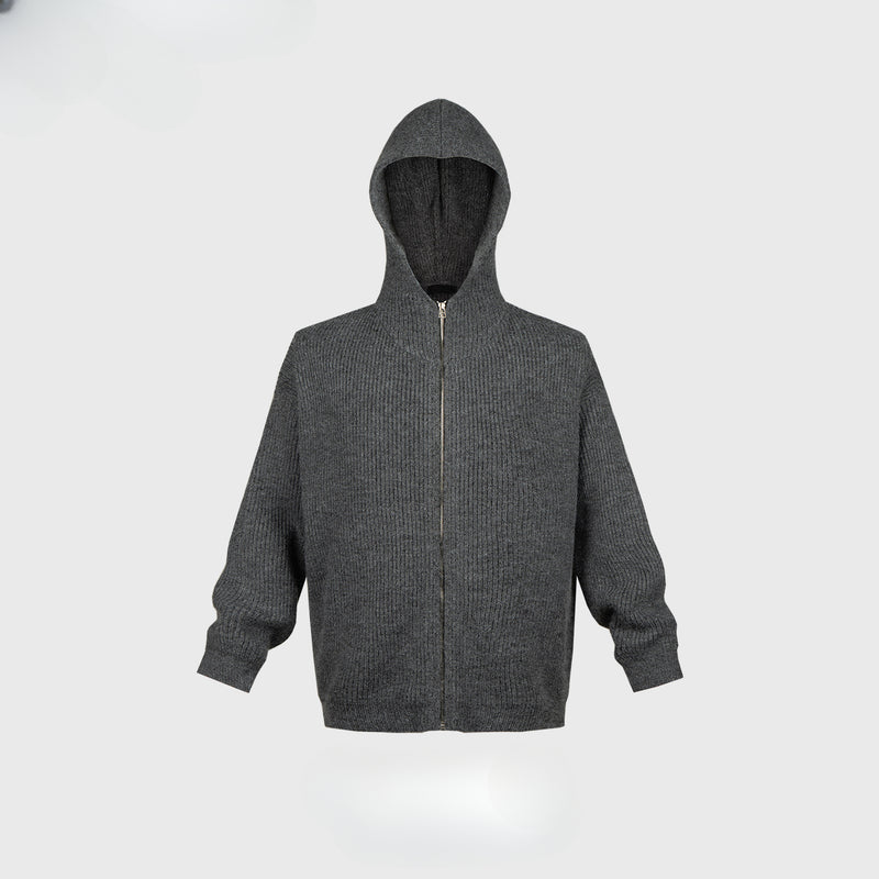 MIJKO Men's Vintage Pants MIJKO Men's Women's Autumn and Winter High Street Jacket Hooded Knitted