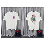 Ch hip-hop t shirts american chcouple rainbow ink horseshoe sanskrit cross logo high street